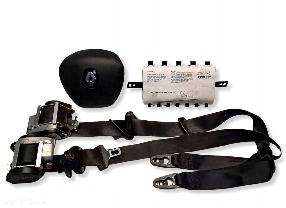 renault clio iv poduszki powietrzne airbag pasy komplet demontaż