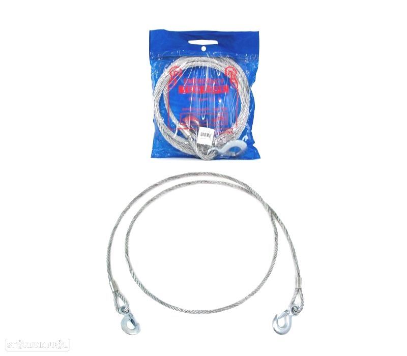 CABO DE AÇO PARA REBOQUE COM DOIS GANCHOS - 2