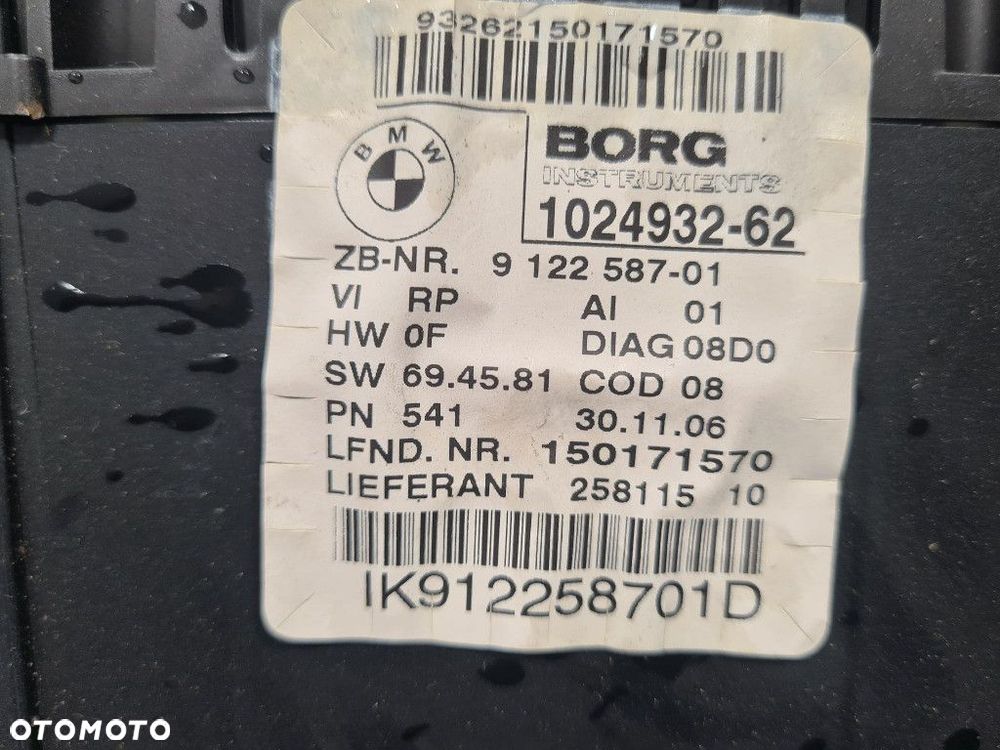 BMW 116 LICZNIK 912258701 - 8