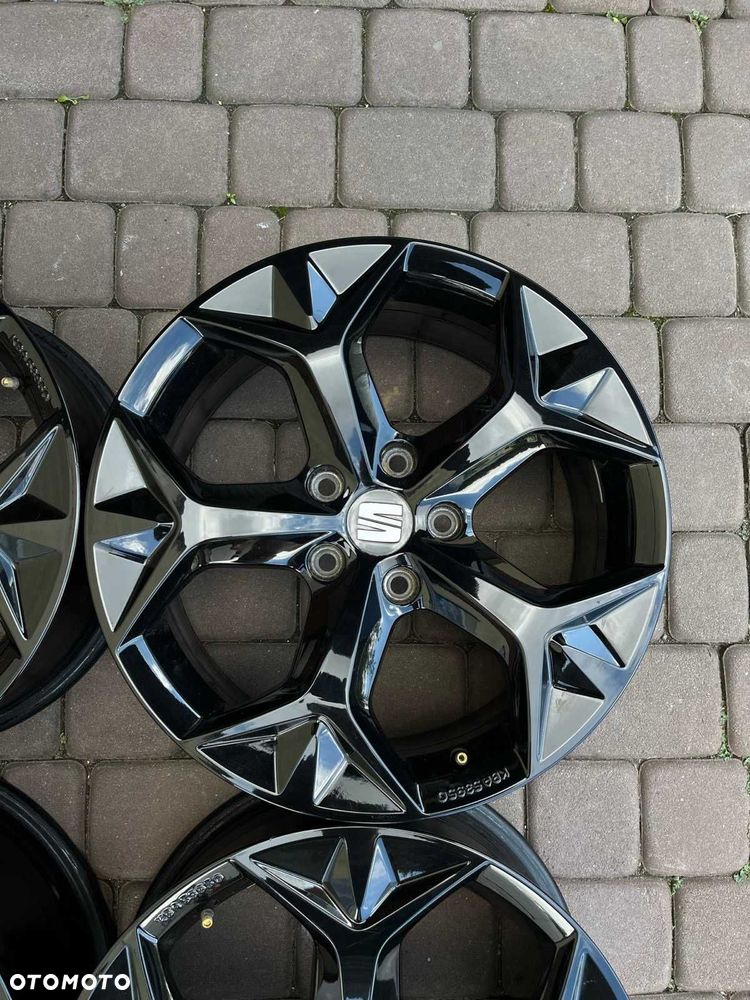 Oryginalne alufelgi Seat 5x112 17 cali Ateca Tarraco Leon Czarne - 7