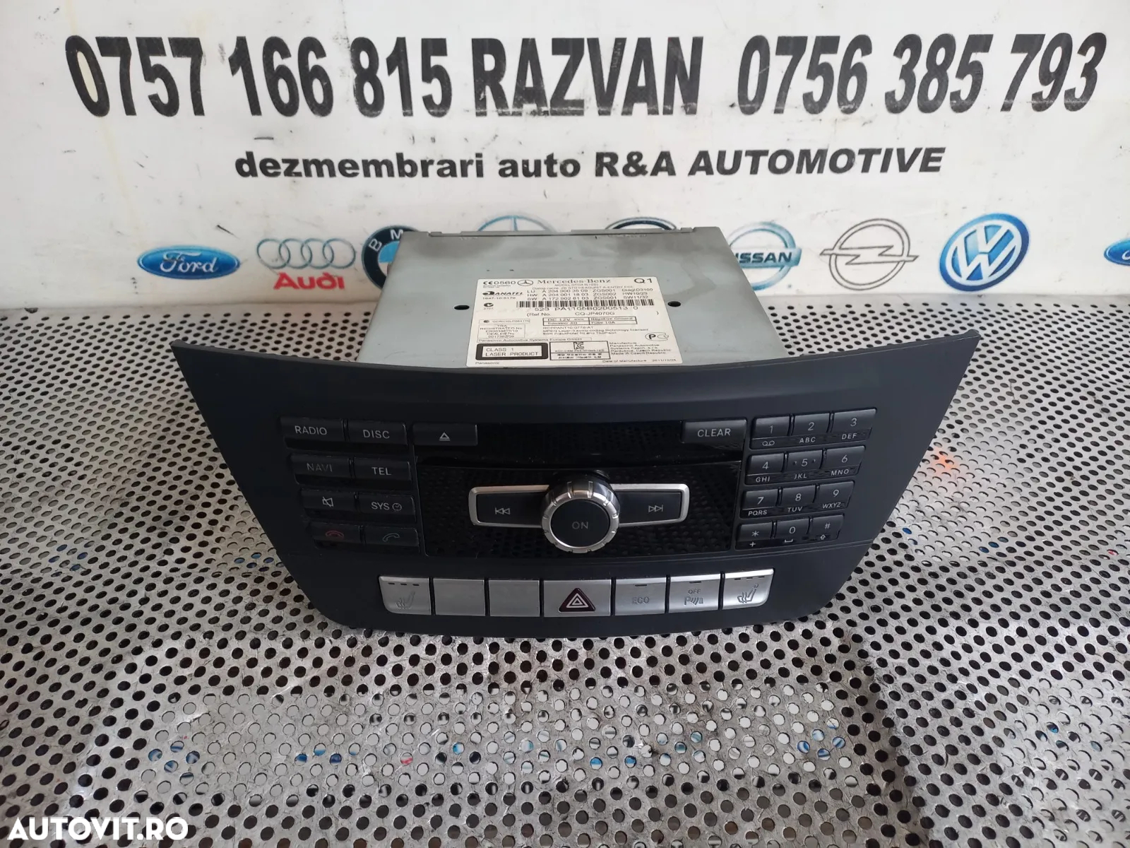 Radio Cd Modul Unitate Navi Navigatie Mercedes C Class W204 Facelift An 2011-2012-2013-2014-2015 Co - 3