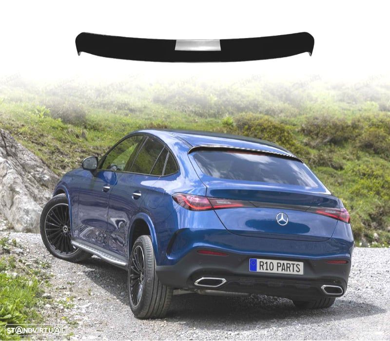 AILERON SPOILER TETO MERCEDES GLC C254 COUPE 24- LOOK AMG PRETO BRILHANTE - 1
