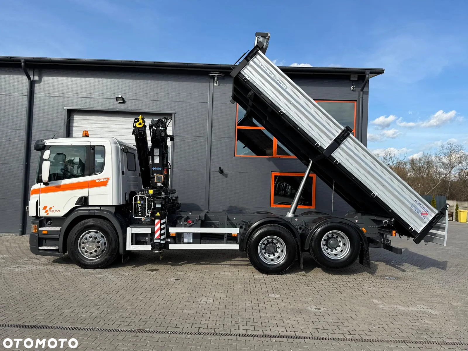 Scania Scania Scania P R 270 / 6x2 / 6x4 / wywrotka 3-S + HDS / stare tacho / żuraw , dzwig , kran , Krane - 19