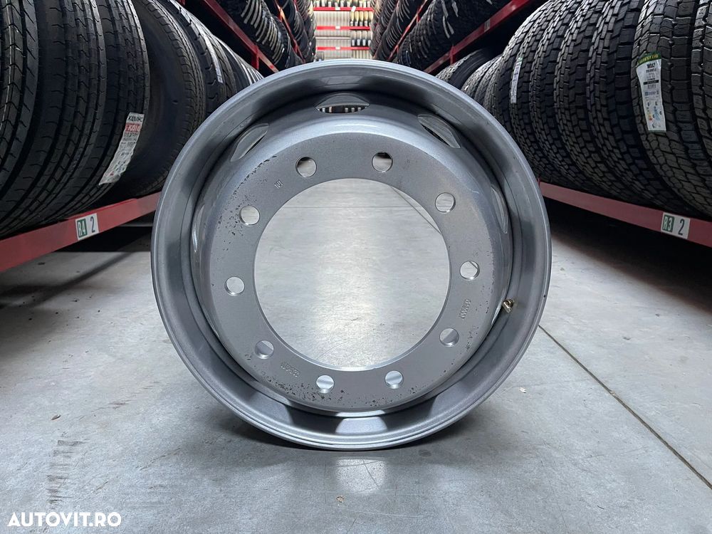 Janta NOUA  Otel 9.00X22.5 Akojant 10 prezoane, 105 mm intre prezoane, fiu 280 mm, flansa laterala Valva exterioara Toate Pozitiile - 2