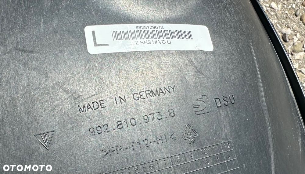 Nadkole lewy tył Porsche 911 992 992810973b 992 810 973 b - 3