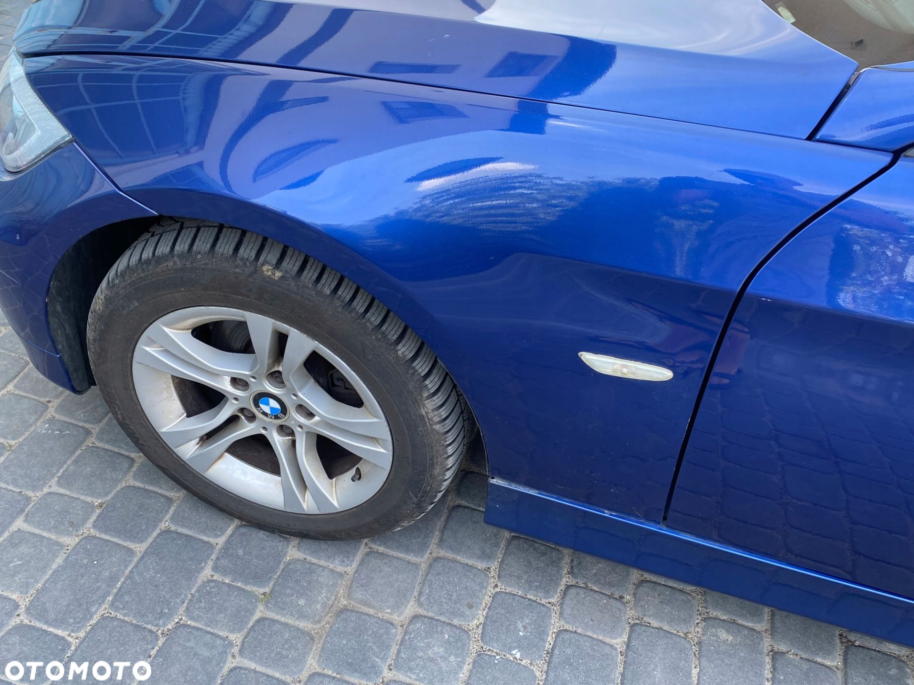 BMW E90 E91 LIFT BŁOTNIK LEWY PRZÓD MONTEGOBLAU METALLIC SCHWARZ - 3
