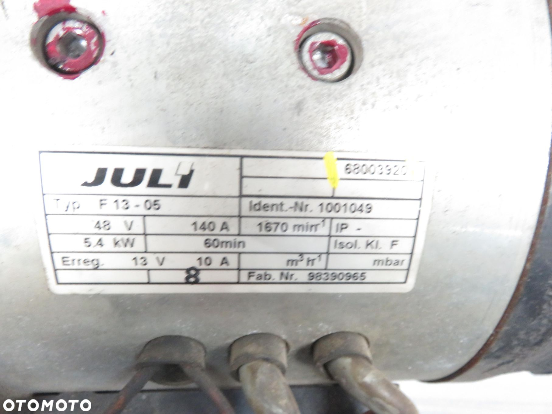 SILNIK ELEKTRYCZNY JUNGHEINRICH ETV 14 GE F13-05 JULI 68003920 - 5