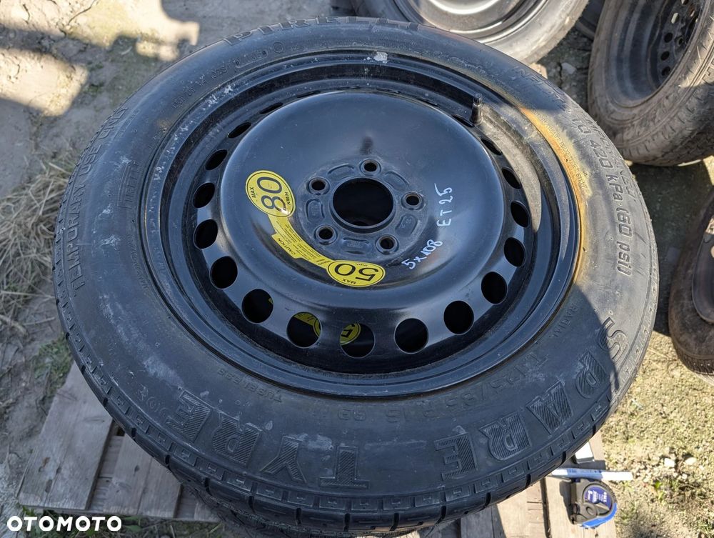 KOŁO ZAPASOWE DOJAZD DOJAZDÓWKA 5X108 ET 25 125/70 R16 - 1