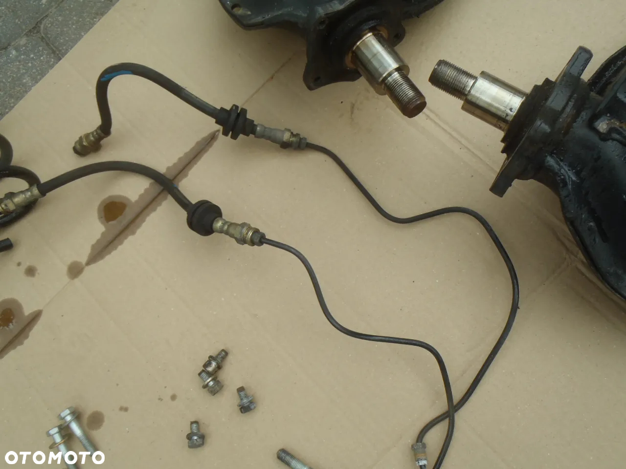 piasta łożysko bęben przewód hamulcowy cylinderki szczęki osłona tarcza kotwiczna  sprężyny śruby zawieszenia tył tylnego wahacza seicento guma odboje cc cinquecento jak nowe - 10