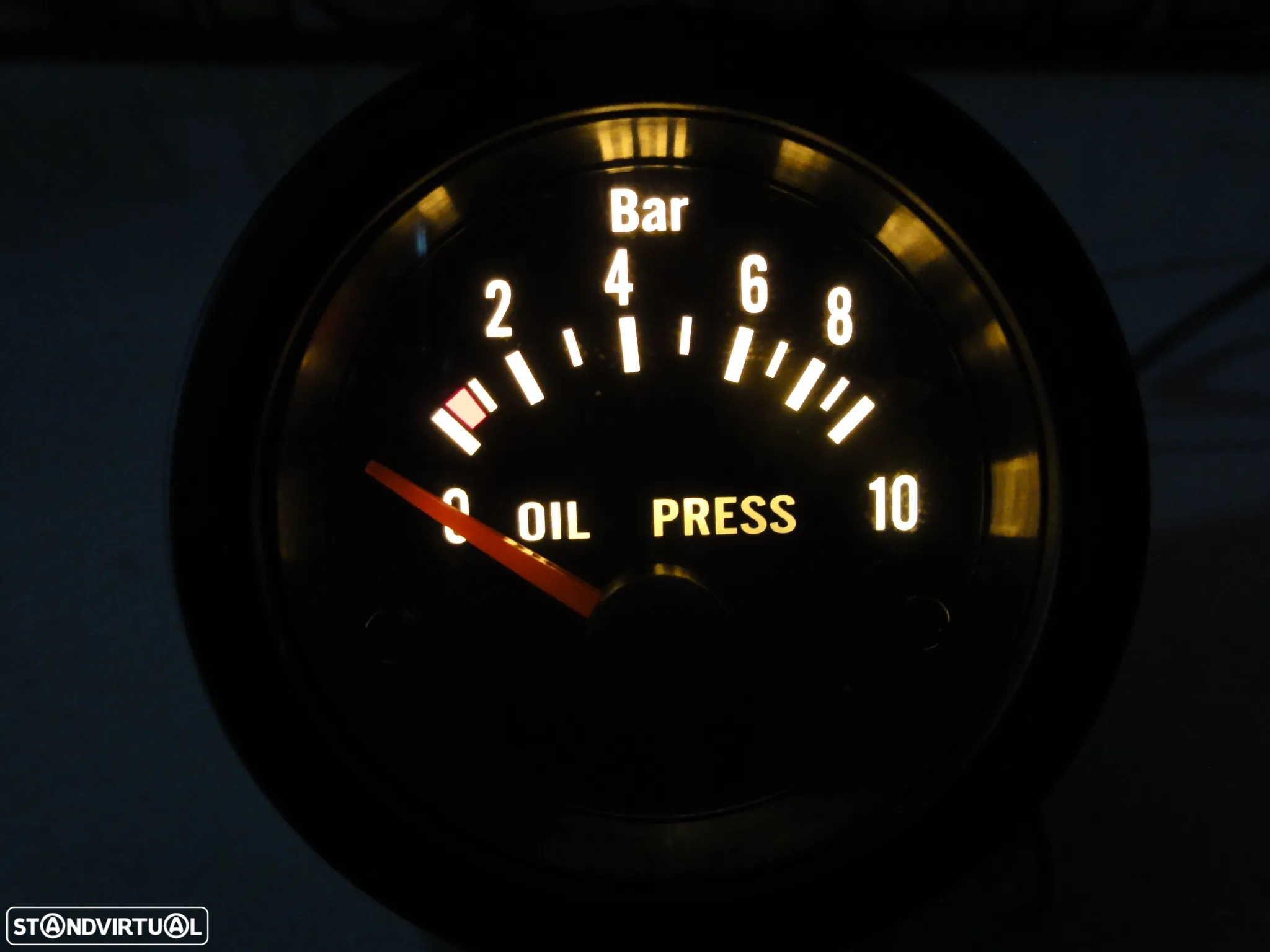 Manómetro fundo preto estilo VDO / Od school disponível em Amperímetro, pressão do turbo, pressão do oleo, temperatura do oleo, temperatura da água, voltagem, vacuo - 29