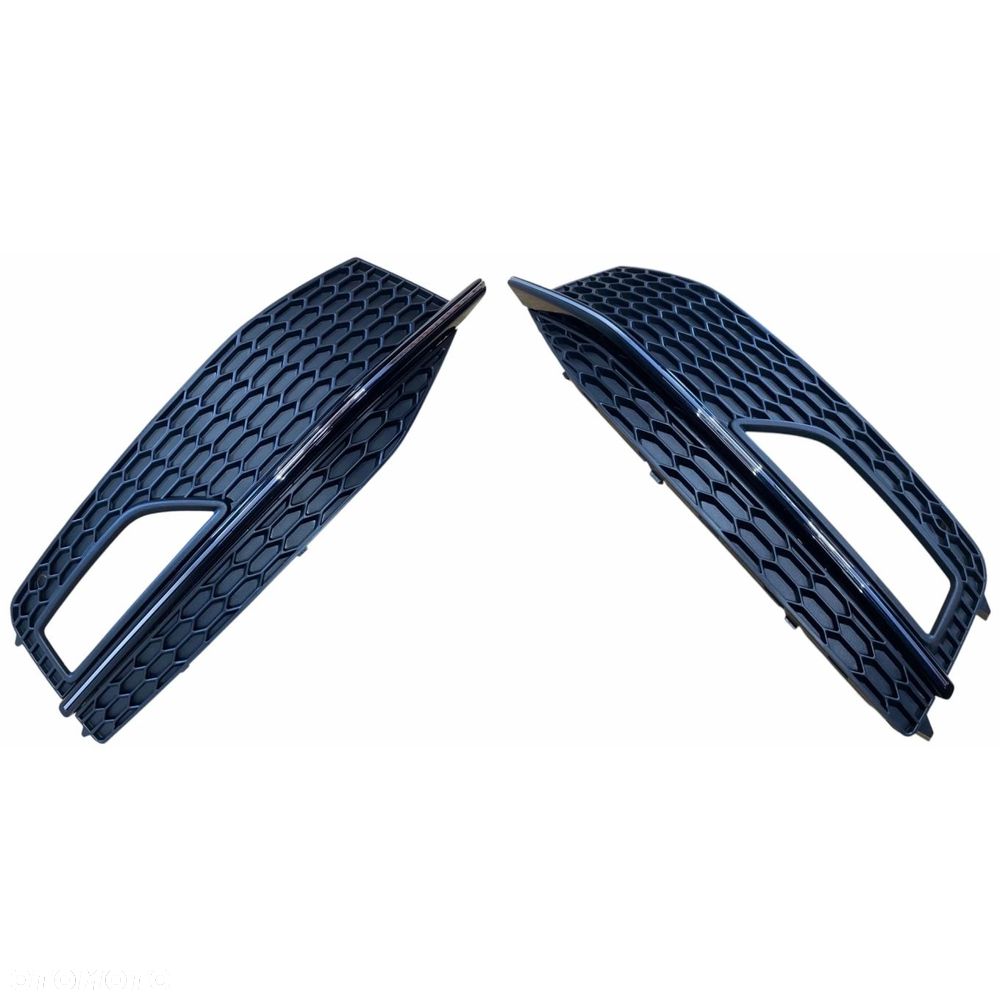 KPL x2 KRATKA PRAWA LEWA HALOGENU atrapa zderzaka AUDI A4 B8 S-Line 11-15 - 1