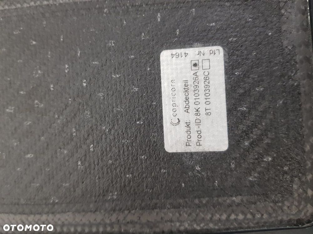ORYGINALNA OSŁONA SILNIKA KARBON CARBON AUDI RS4 RS5 07-15 8K0 8T0  8K0103926A 8T0103928C - 9