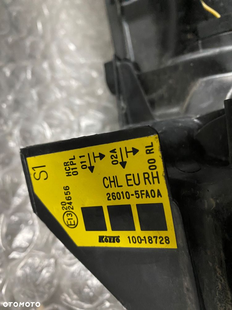 LAMPA PRAWA H7 LED NISSAN MICRA V K14 26010-5FA0A CIEMNA ZE SREBRNYM - 10