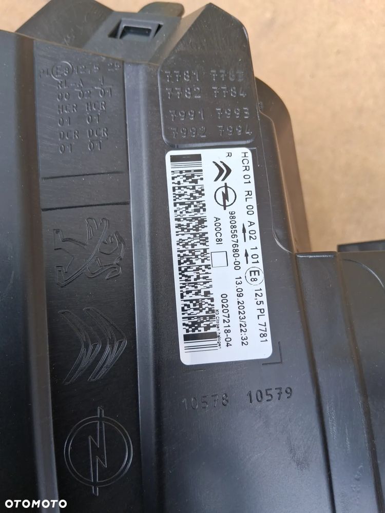 Komplet lamp Lewa Prawa CITROEN JUMPY  ZWYKŁA H7 Nowe 9808567780 - 6