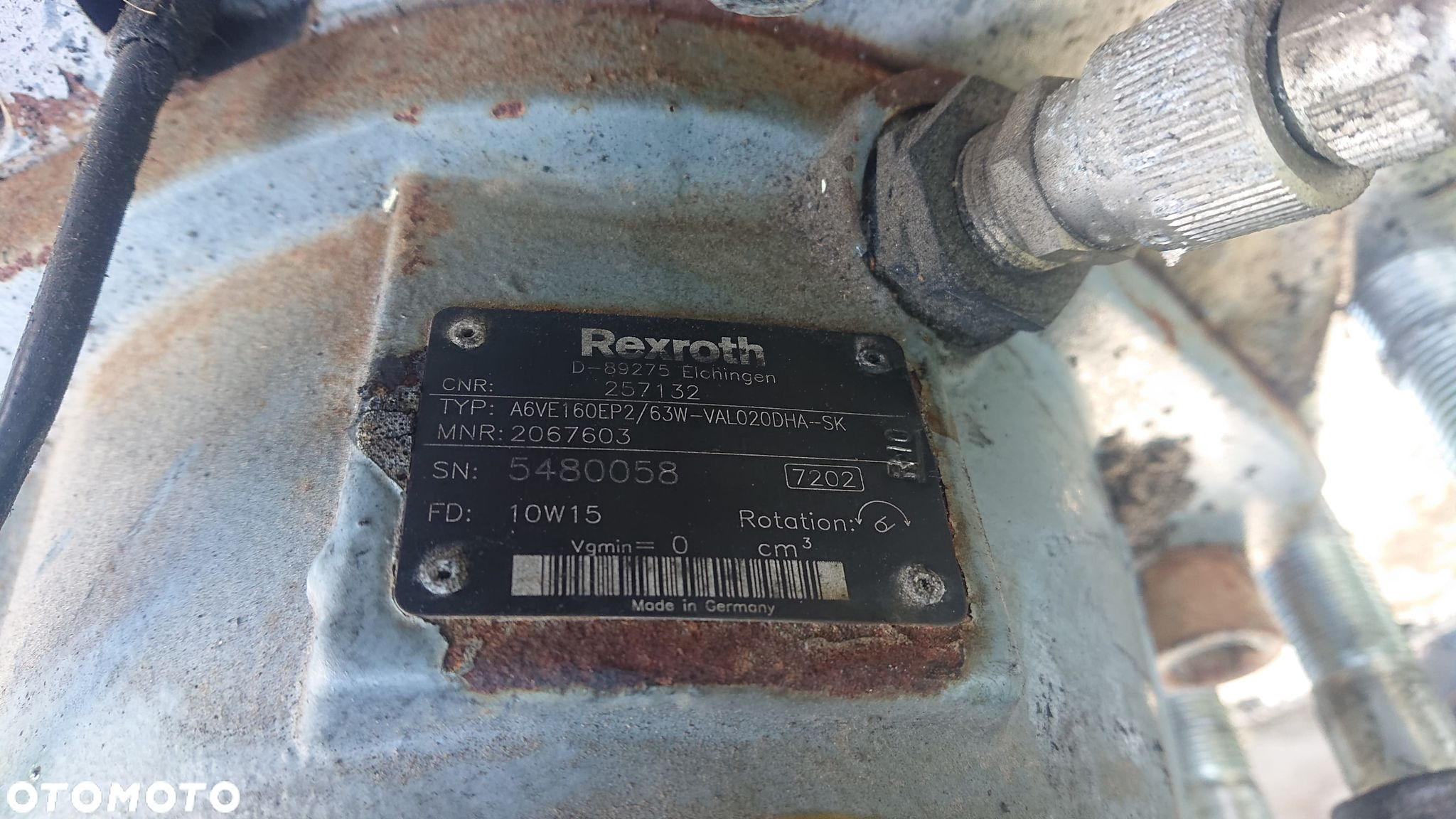 # NAPĘD HYDRAULICZNY SILNIK JAZDY GĄSIENNICY ZWOLNICA PIASTA HYDROMOTOR MOTOR HYDRAULICZNY LIEBHERR A6VE160EP2 D-89275 257132 - 2