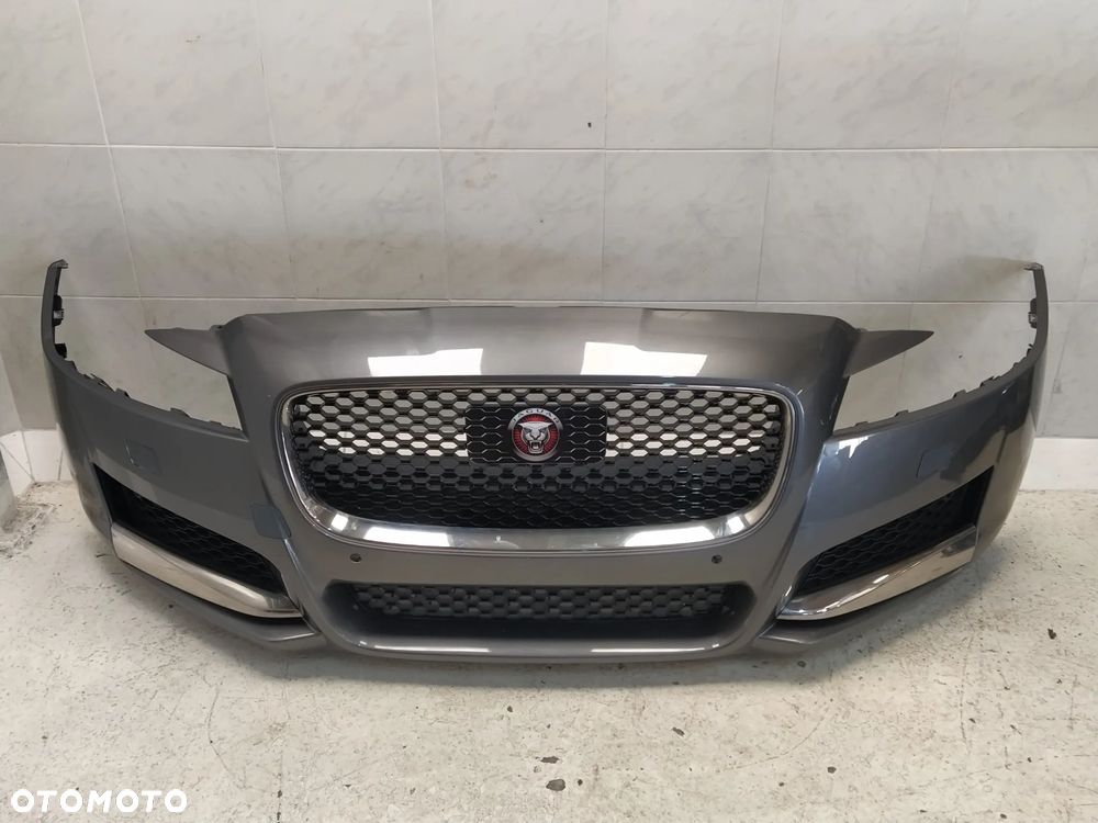 JAGUAR XF X260 ZDERZAK PRZÓD PRZEDNI KOMPLETNY 4XPDC SPRYSKIWACZE GRILL ATRAPA CHŁODNICY ZNACZEK POD RADAR WIĄZKA ORYGINAŁ - 2