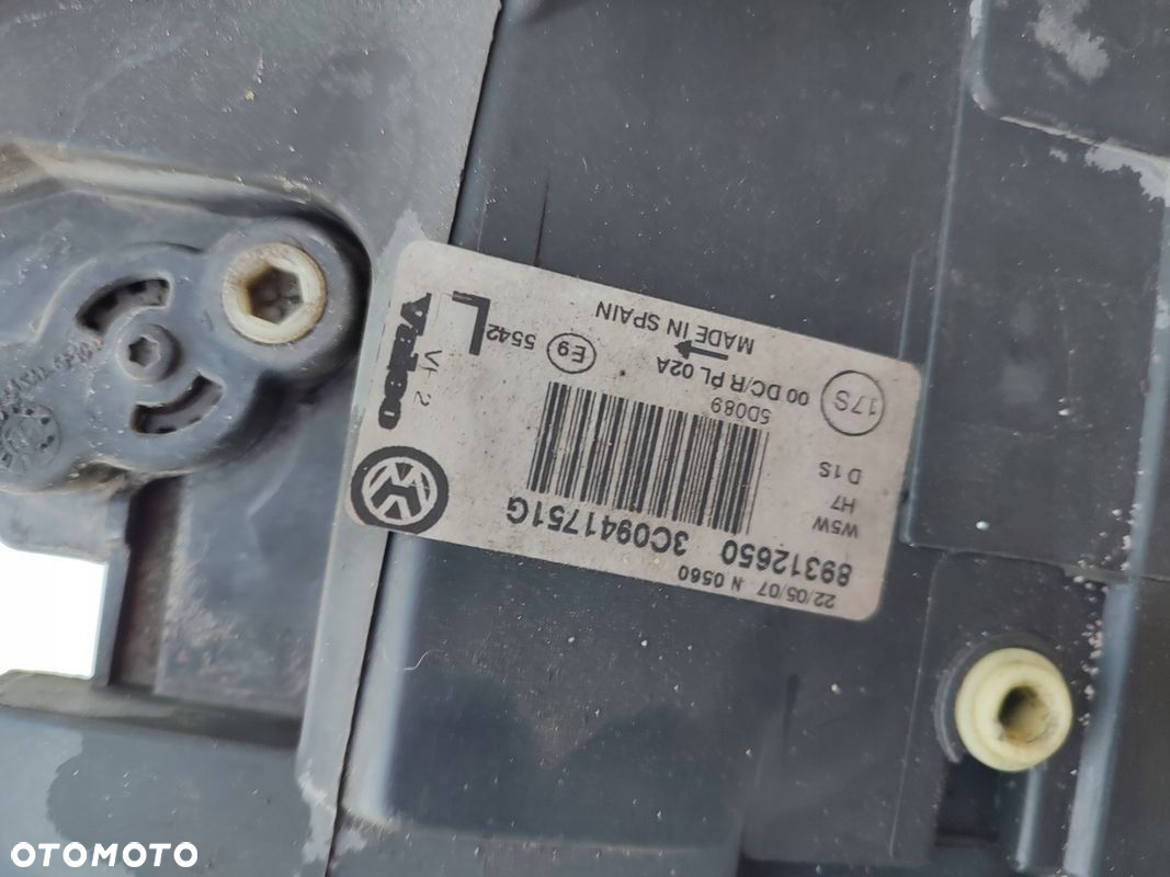 Lampa lewy przód BIXENON SKRĘTNY VW PASSAT B6 EUROPA ORYGINAŁ - 8