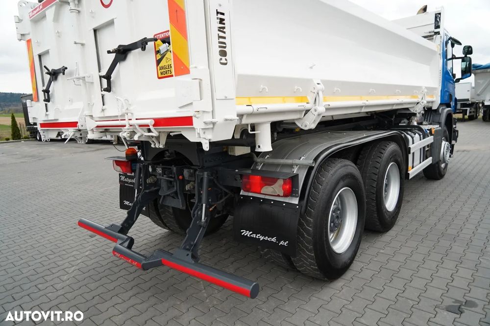 Scania P 410 / 6x4 / BASCULĂ 3 DIRECȚII / 2x HYDRODOLTA / BOARDMATIC / AUTOMATĂ / EURO 6 - 25