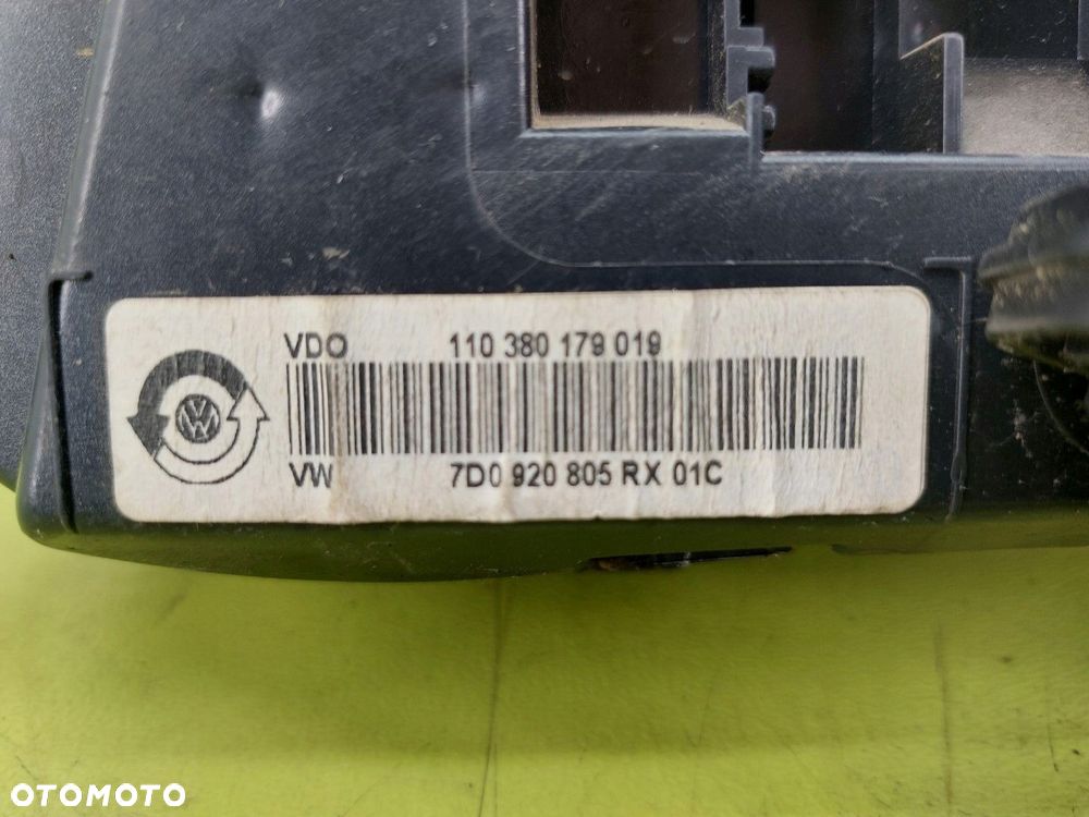 Licznik ZEGARY VW Transporter T4 2.5 TDI 102 KM EUROPA VDO 7D0920805RX - 4