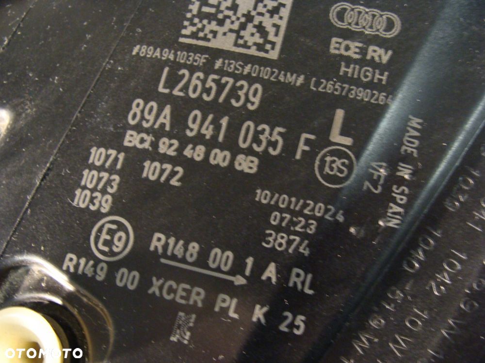 lampa lewa przód matrix audi q4 e-tron 89a941035f !! - 3