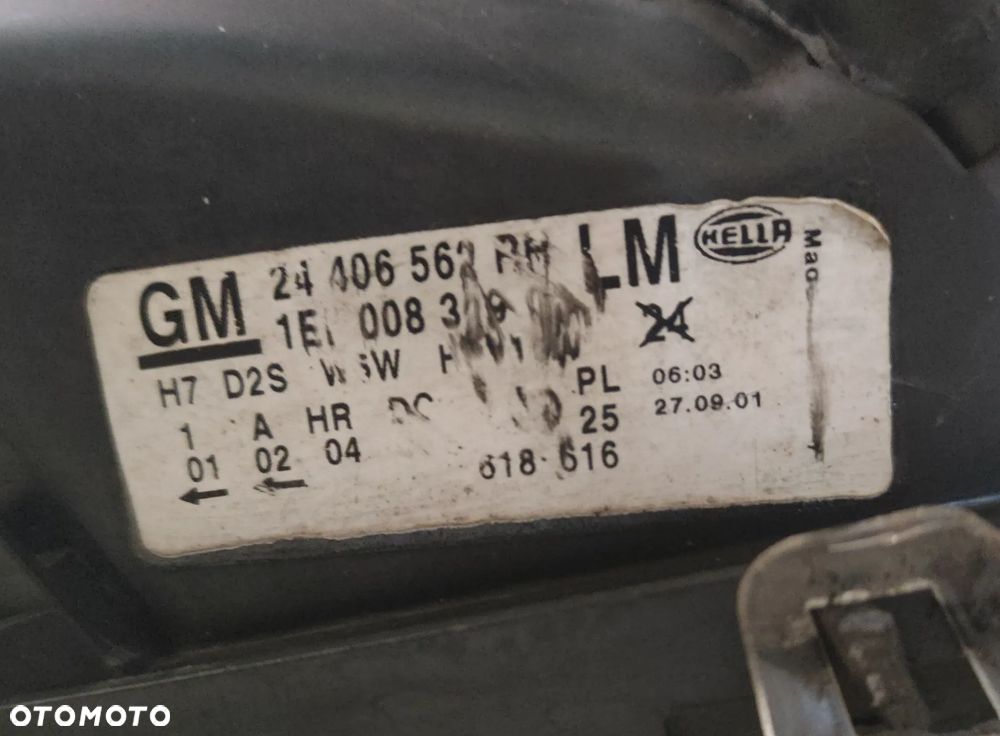 Xenon Prawy Lampa Prawa Czarna Opel Astra G II Bertone 1998- EUROPA - 4