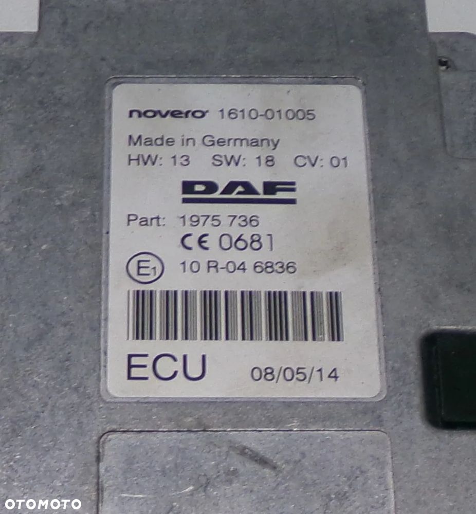 ECU NOVERO KOMPUTER STEROWNIK DAF XF 106 1975736 1610-01005 - 3