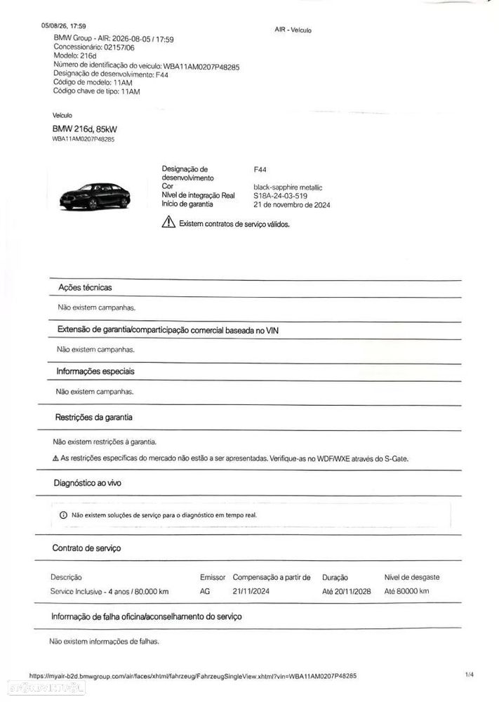 BMW 216 Gran Coupé d Pack Desportivo M - 52
