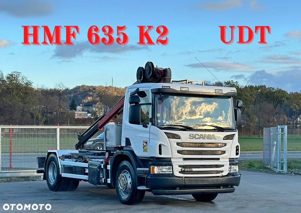 Scania P250 * RAMA DO ZABUDOWY 4,30m* HMF 635 K2 + PILOT * STAN BDB - 1