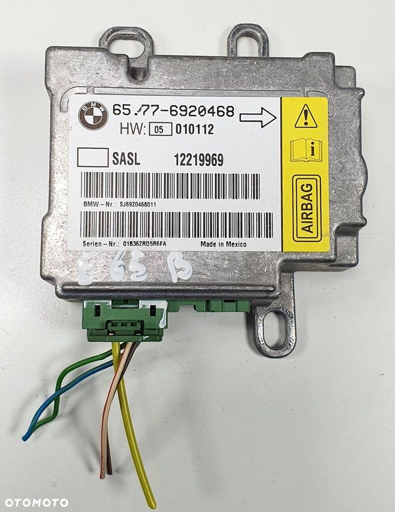 MODUŁ STEROWNIK SENSOR AIRBAG BMW 7 E65 6920468 - 1