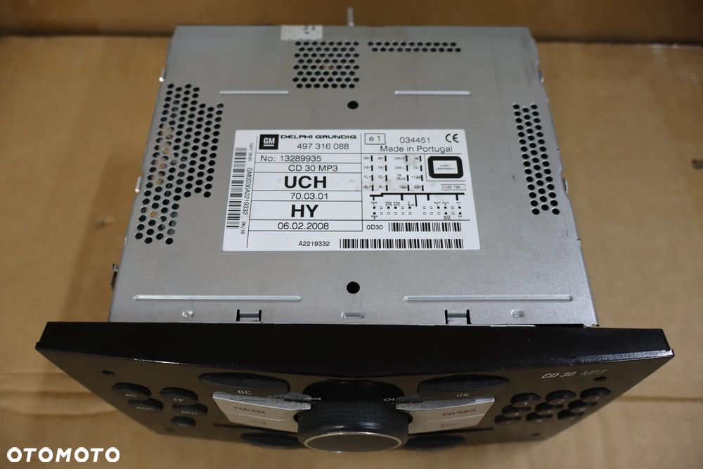 RADIO CD OPEL ASTRA H III 3 CZARNE 13289935 2004-2014 - 4