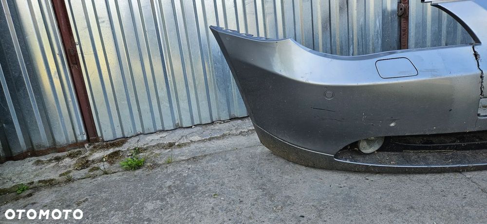 BMW 5 E60 E61 2003-2007 Kompletny zderzak przód Zderzak przedni pod czujniki parkowania PDC XENON spryskiwacze  KOLOR Silbergrau - 9