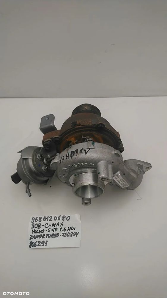 TURBINA 1.6 HDI 112KM 114KM 115KM 116KM 308 C-MAX S40 9686120680 806291 - 4