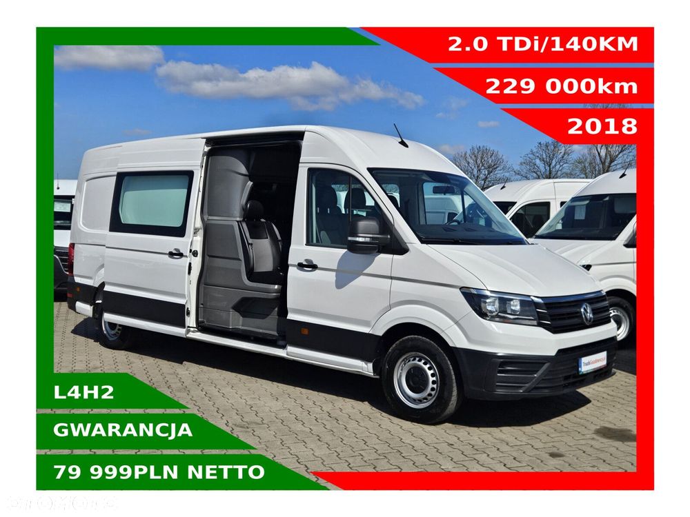 Volkswagen Crafter L4H2 *79999zł NETTO* Brygadówka 7 osób 2.0TDi/140KM - 1