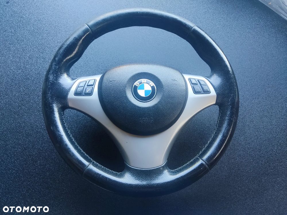 BMW E90 E91 KIEROWNICA MULTIFUNKCJA AIRBAG SKÓRA - 1