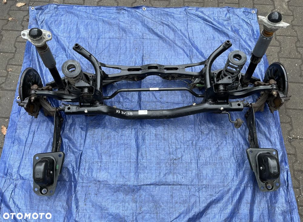 ZAWIESZENIE TYŁ A3 BELKA WAHACZE AUDI A3 8V WÓZEK SANKI KOMPLET 5Q0505315 G - 1