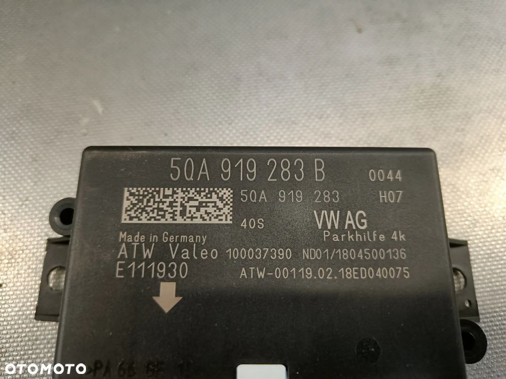 Moduł Czujników Parkowania Skoda Octavia 3 Superb VW Passat Golf Seat Leon Audi Sterownik PDC 5QA919283B - 3