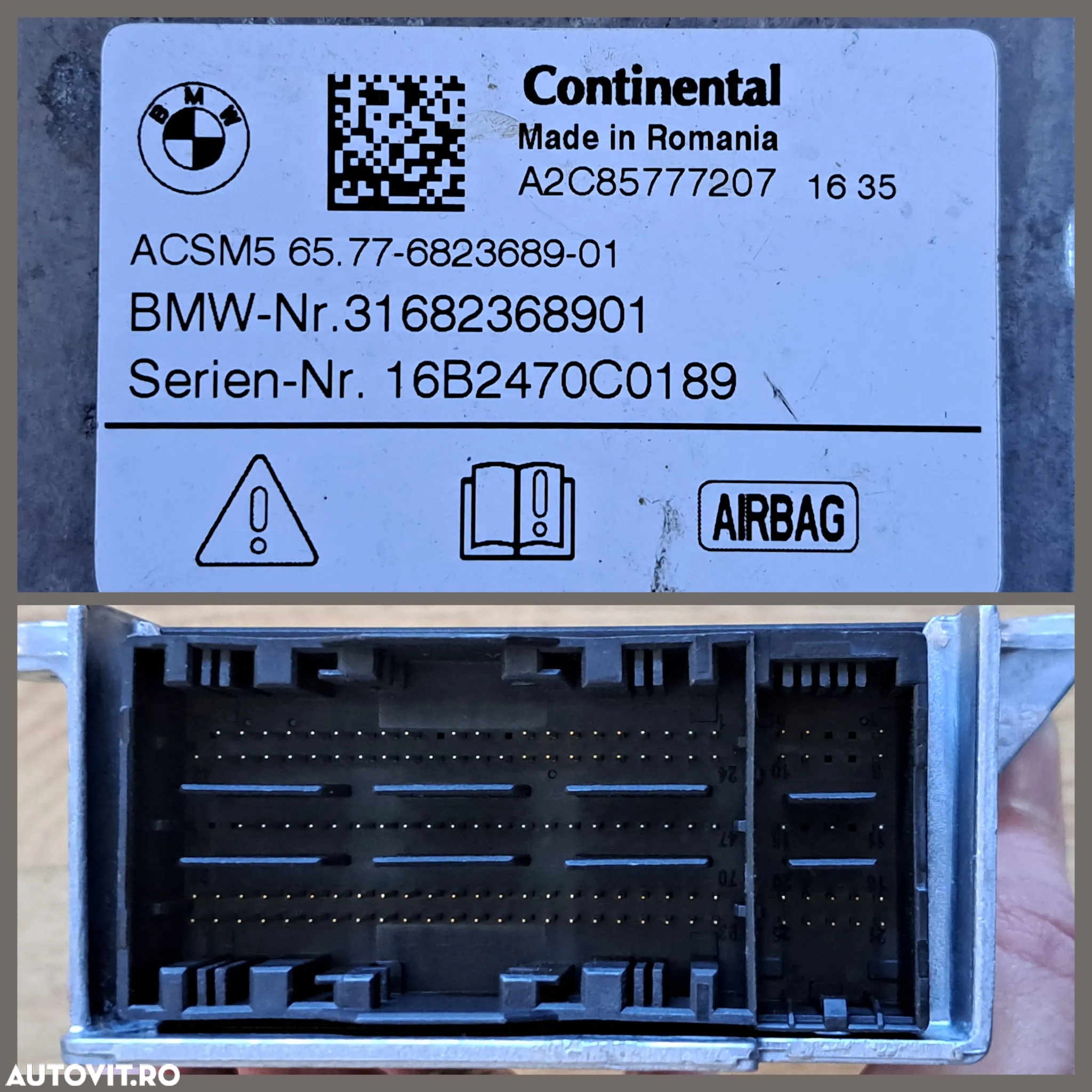 Modul ECU calculator unitate airbag senzor impact modul compensator ECE kompensator LTE originale BMW G30 G11 G12 - 4