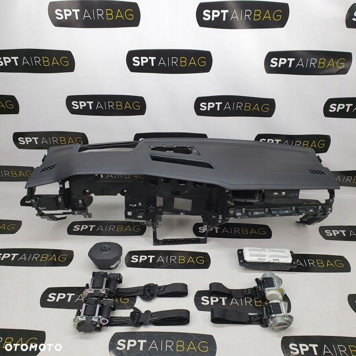 VW TOUAREG 3 III LIFT DESKA ROZDZIELCZA KONSOLA KOKPIT PULPIT PODUSZKI AIRBAG AIR BAG PASY KIT SET - 1