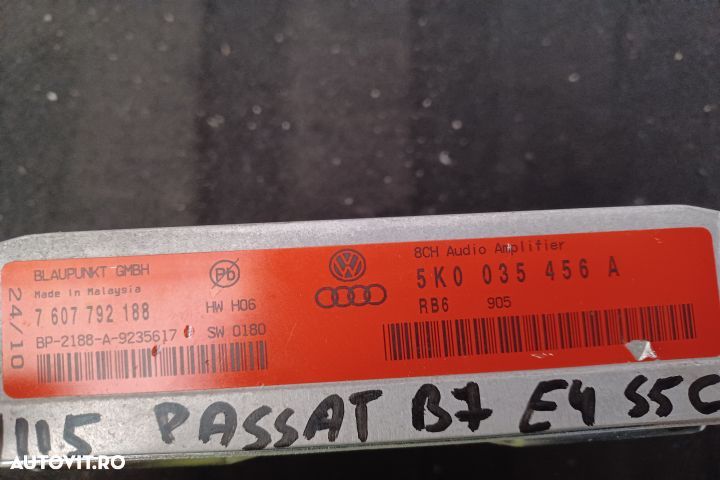 Amplificator audio 5K0035456A 5K0035456A Volkswagen VW Passat B7 [201 - 5