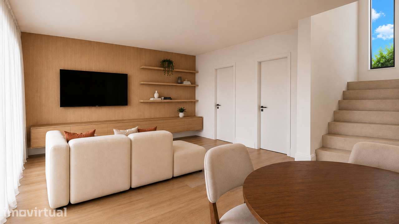 Moradia contemporânea nova em Alcoitão com duas suites (T2+1) - Grande imagem: 2/15