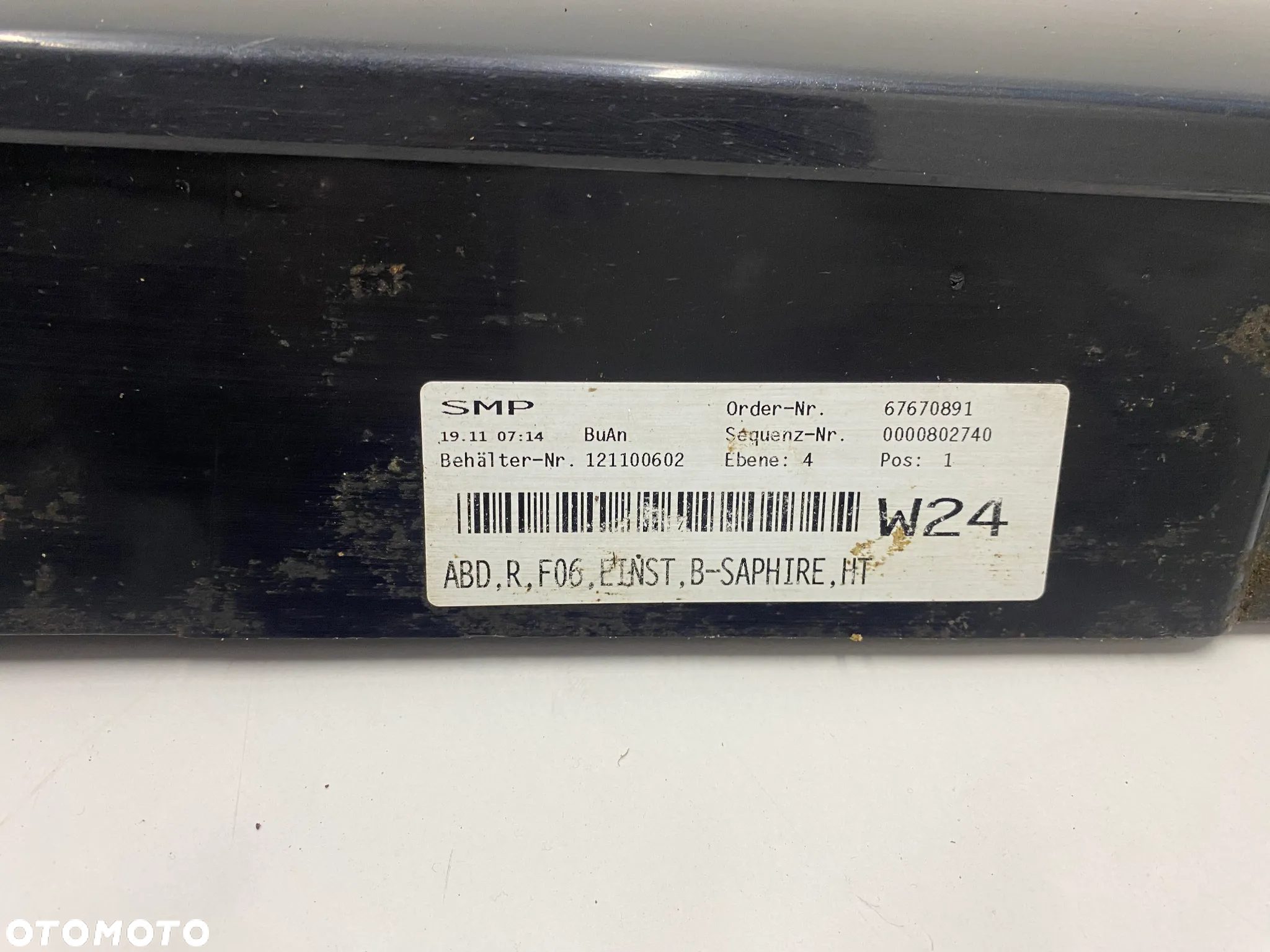 BMW 6 F06 NAKŁADKA LISTWA PROGOWA PRAWA 7276346 - 3