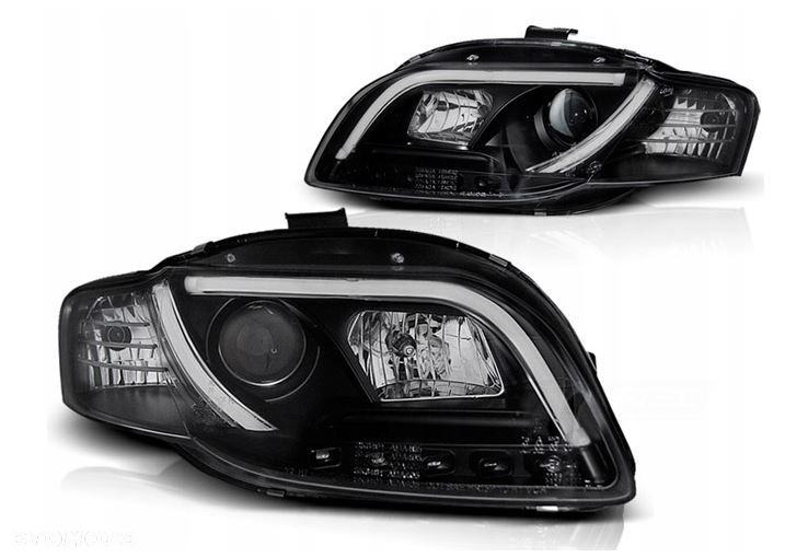 LAMPY REFLEKTORY Do AUDI A4 B7 Od 2004 do 2008 Roku  LED TUBE BLACK - 2