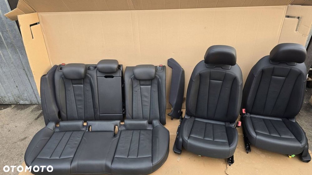 fotele skórzane kanapa kpl grzene czarne audi a4 b9 sedan nr mag de01 - 6