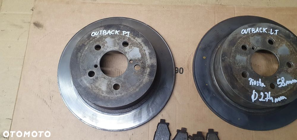 Tarcze hamulcowe klocki tył tylne Subaru Legacy IV Lift Outback 2.0 D - 2