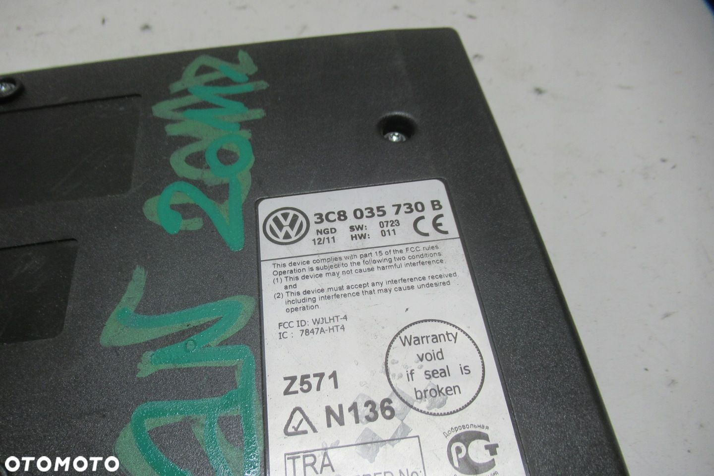 VW TIGUAN 11R MODUŁ STEROWNIK BLUETOOTH 3C8035730B - 2