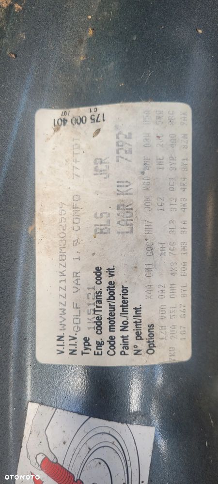 Volkswagen Golf V 1,9 BLS na części - 12