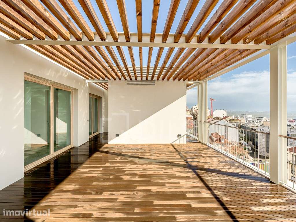 Apartamento T3 Estrela, Lisboa, com terraço e vista rio - Grande imagem: 3/30