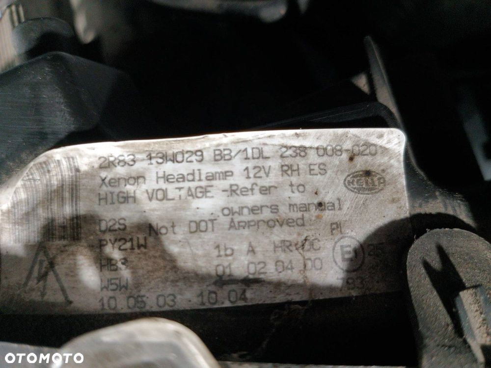 LAMPA PRZÓD PRAWA JAGUAR S-TYPE 2R8313W029  237580-00   237580-01 - 6