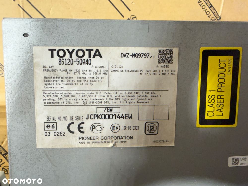 Radio Lexus LS460/ 600h Lift 10-12r. Nr. 86120-50Q40. - 2
