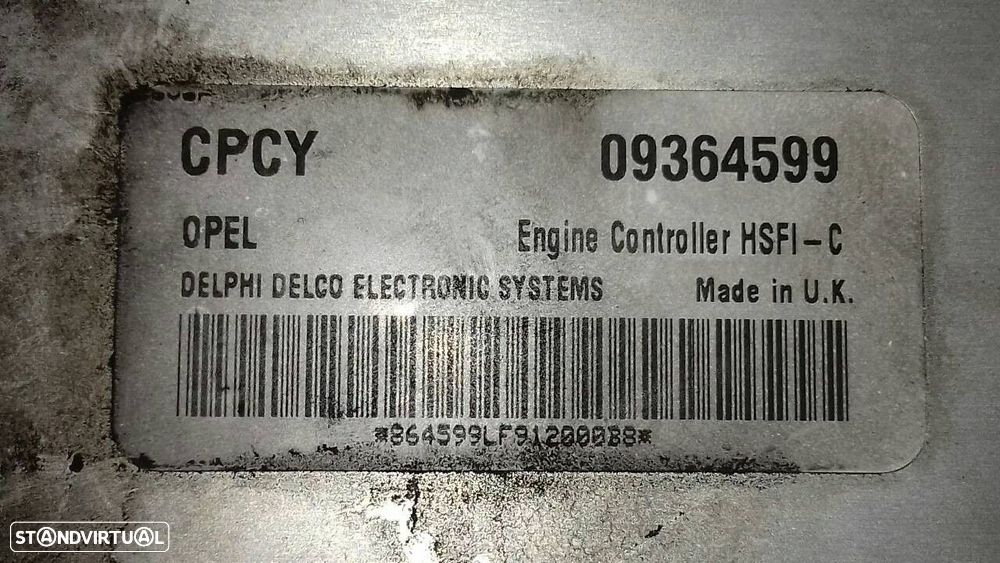 CENTRALINA MOTOR UCE OPEL VECTRA B 1999 -09364599 - 2